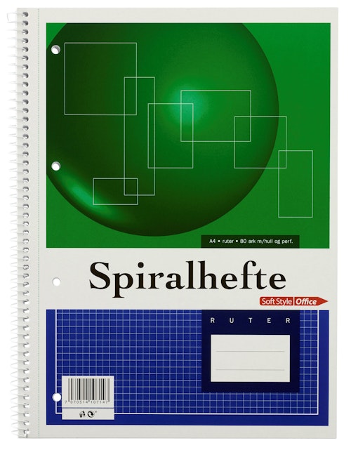 Spiralhefter Ruter A4 80 ark
