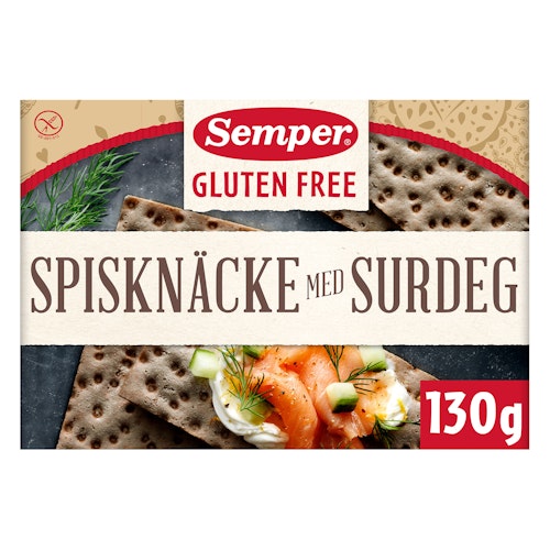 Bilde: © Semper / Oda Semper Knekkebrød Med Surdeig Glutenfri, 130 g