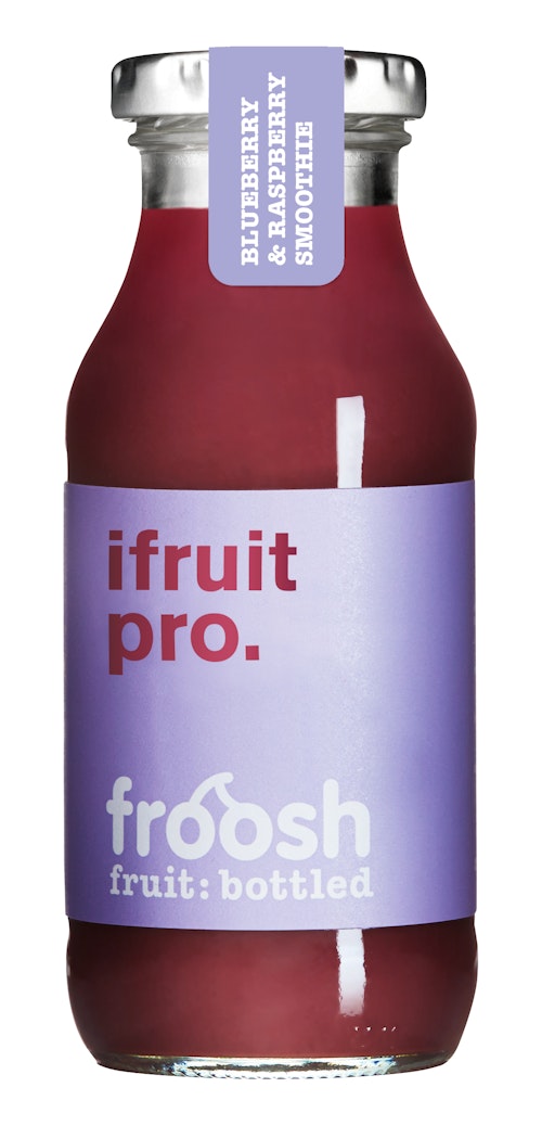 Bilde: © Froosh / Kolonial.no Froosh Smoothie Blåbær & Bringebær 250 ml