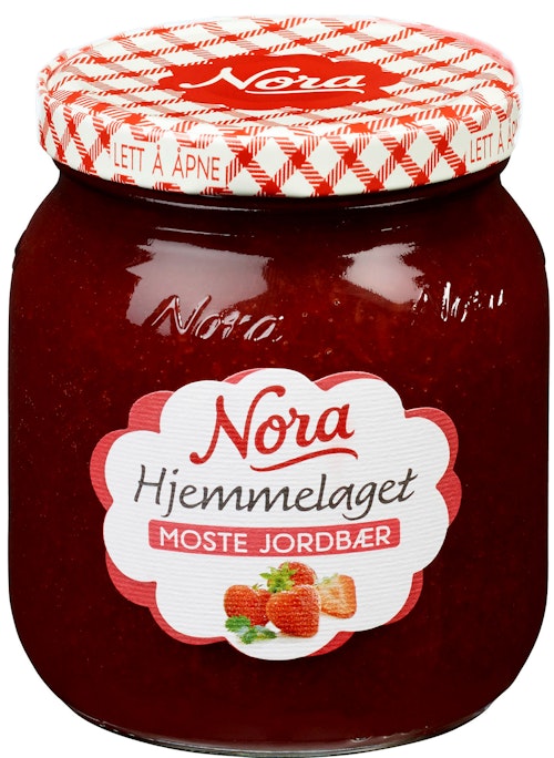 Bilde: © Nora / Kolonial.no Nora Moste Jordbær Hjemmelaget 390 g
