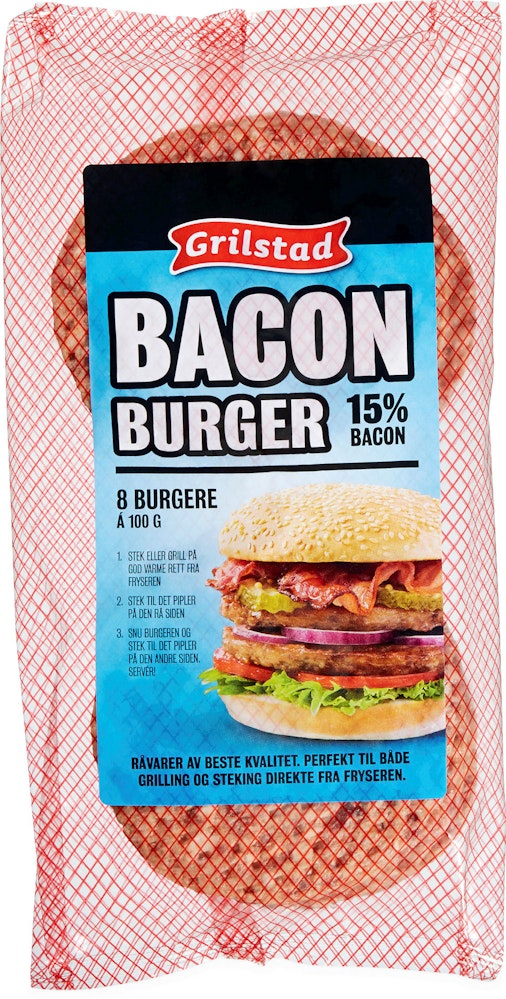 Grilstad Baconburger 8x100g