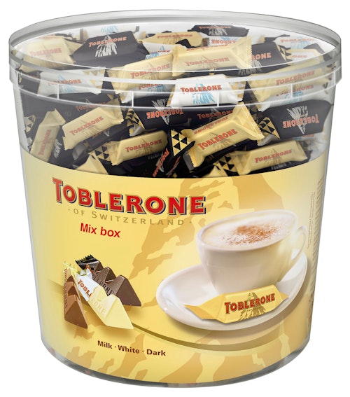 Bilde: © Toblerone / Kolonial.no Toblerone Toblerone Tiny Mix Sylinder 904 g