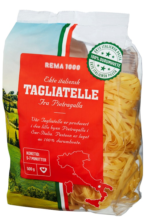 Bilde: © REMA 1000 / Kolonial.no REMA 1000 Tagliatelle 500 g