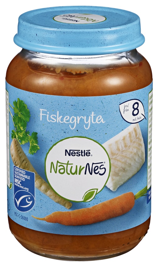 Bilde: © Nestlé / Oda Nestlé Naturnes Fiskegryte Fra 8 mnd, 190 g